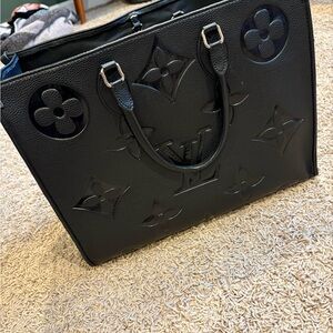 Elegant Black Embossed Tote